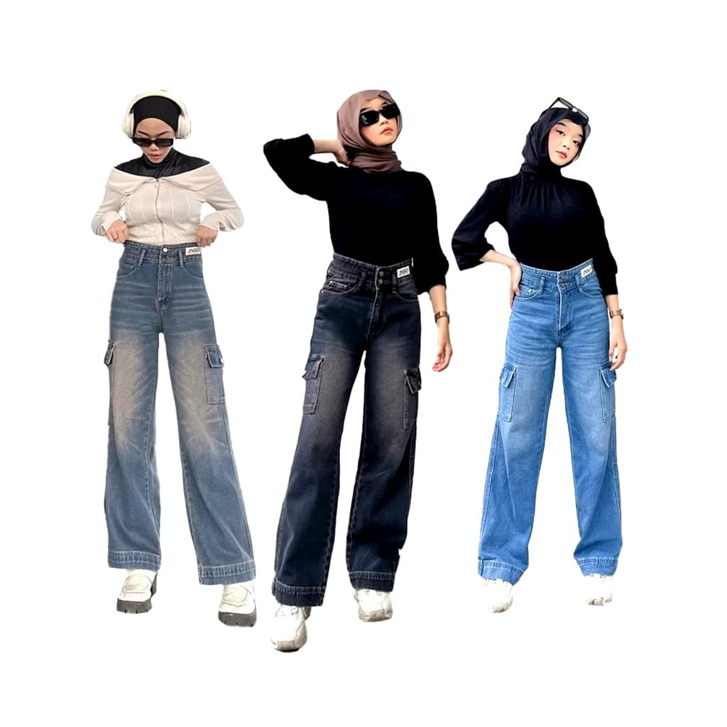 JINISO FEARLESS 463 Highwaist Cargo Loose Jeans