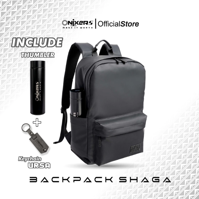 ONIXERS I Backpack SHAGA I Tas Laptop Ransel Pria I Dapper Bag Pria Wanita Anti Air Waterproof Premi